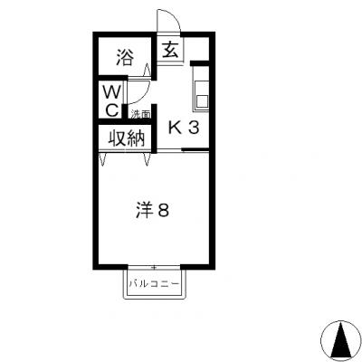 ★★ウイング神田　B（※禁煙）★★【サクラマンスリー】工業地帯に近くお勤めの方におススメ！の間取り図