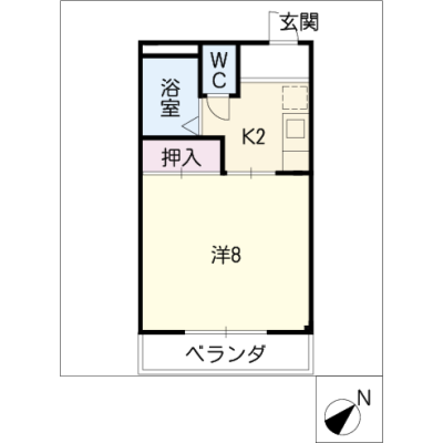 アルDEスリー本星崎　204の物件間取り図