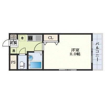 マンスリーリブマックス鳥取駅東エステート2★【設備充実】≪スタンダードシリーズ≫の間取り図