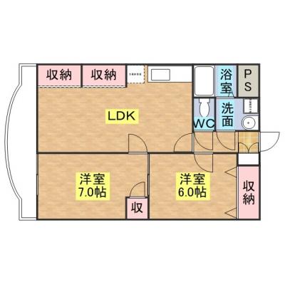 メゾン・ド・ラフォーレ　（2LDK）の間取り図