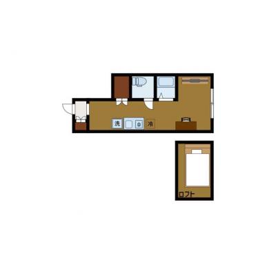 観光・一時的な引っ越しも◎【風呂トイレ別｜丸ノ内線新宿・東京駅直結】BraTTo新中野サークルの間取り図