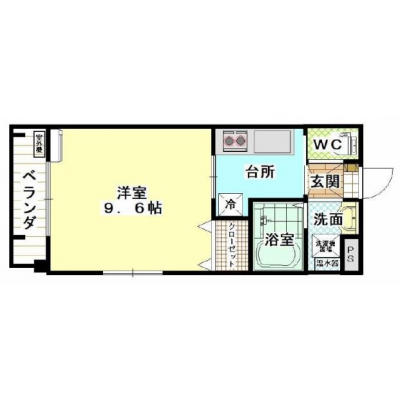 KIT【金沢駅徒歩6分♪】オール電化☆宅配BOX☆Wi-Fi無料☆角部屋の物件間取り図