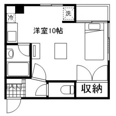 マンスリーマンション本町Ⅰ【シモンズマットレス採用でホテルのような寝心地、インターネット無料・追加料金なし、オートロック付きで安心、宅配ボックスが便利】の物件間取り図