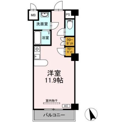 D-ROOMマンスリー【フェリオ甲府上石田】インターネット（CCNet）無料！の物件間取り図