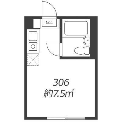 パークサイドパレス 306の物件間取り図