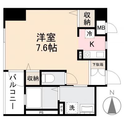 グローバルマンスリー花園駅北【敷地内駐車場1台付き◎お問い合わせからご退去まで来店不要・対面不要でご対応可能！】の間取り図