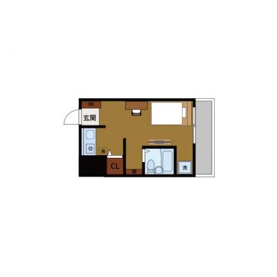 【新規キャンペーン実施中😎】千鳥橋駅から13分｜弁天町駅まで徒歩圏内！｜家具家電一式｜エリア最安値挑戦🔥｜手続き簡単♪｜BraTTo此花サンガテラス（Cタイプ）の間取り図