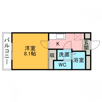 ＡＣＯ宝町　⭐Wi-Fi無料⭐　※90日以上でご利用が可能となります。の間取り図