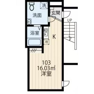 新築マンション！！駅徒歩5分　空港にアクセスしやすい、ネット無料・オートロック・浴室乾燥機付・独立洗面台・禁煙　Cタイプの間取り図