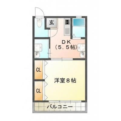 【0107】 徳島・八万町内浜・3階建・駅 徒歩9分★鉄筋造の間取り図