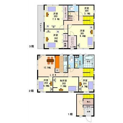 ★ウィークリー・マンスリー通町戸建　1LDK～3LDKプラン★駐車場無料の物件間取り図