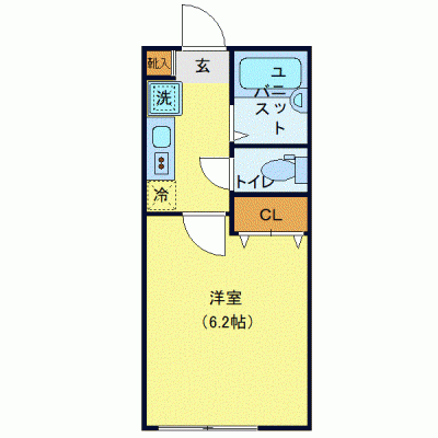 OneLife宮崎台レント【★1名様入居・Wi-Fi無制限・バストイレ別・浴室乾燥機付き】の間取り図