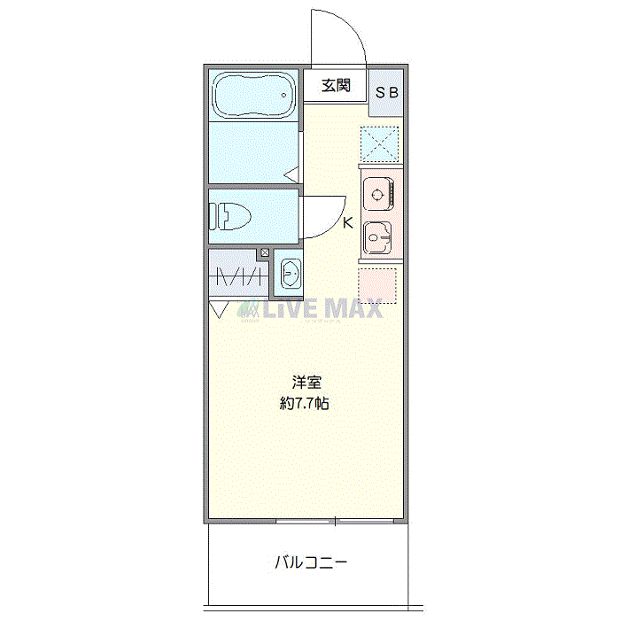 グッドステイ横浜反町・三ッ沢下町ラフィーネ△『禁煙ルーム・複数入居不可・独立洗面・浴室乾燥付』【ハイクラス】の間取り図