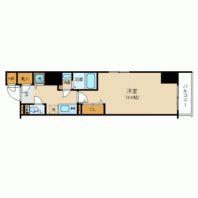 OneLife新横浜Ⅲ【★オートロック・バストイレ別・独立洗面台・浴室乾燥機付き】の物件間取り図
