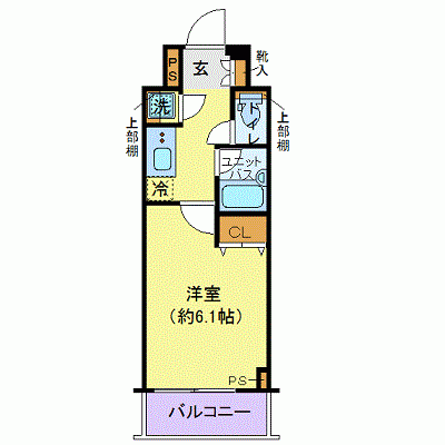 OneLife新横浜レシア【★オートロック・バストイレ別・浴室乾燥機付き】の間取り図