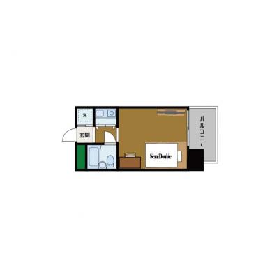 BraTTo姫路ピア【単身者向け👤】防犯面に配慮した安心の住環境👍姫路駅まで徒歩10分！の間取り図