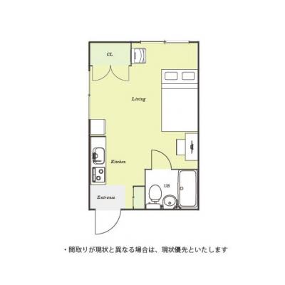 ユニオンマンスリー西調布駅前１　301　1R・セミダブル☆【禁煙ルーム】人気の角部屋！女性も安心の室内洗濯機＆デスク・チェア＆たっぷり収納2ドア冷蔵庫など生活家電のあるお部屋/西調布駅まで徒歩２分の物件間取り図