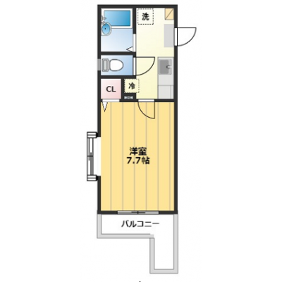 【キャンペーン価格適用中！】リスポーン川越19【本川越駅 徒歩10分！Wi-Fi付、宅配BOX付、オートロック付】の間取り図