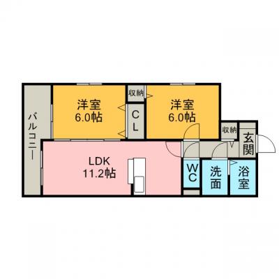 ＡＣＯ善明町 ⭐Wi-Fi無料⭐の物件間取り図