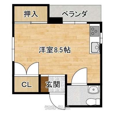 コーポラス華201★ゆいレール「美栄橋駅」まで徒歩9分の間取り図