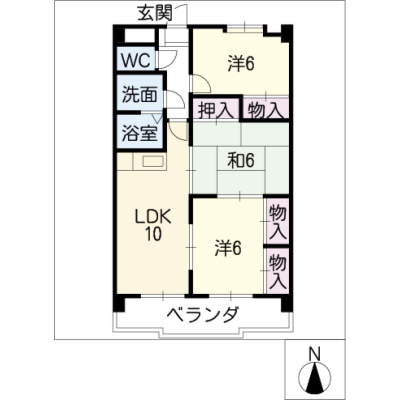 アルDEスリーキオクシアwestファミール　303の物件間取り図