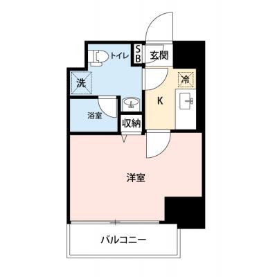 【🎉初期費用オフ｜お得なキャンペーン】【禁煙🚭/Wi-Fi無料🌐】マイナビSTAY川崎フェリーチェ　804の物件間取り図