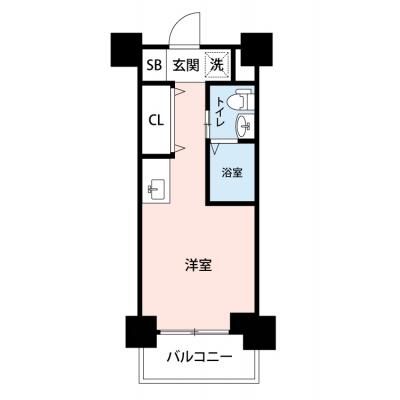 【🎉初期費用オフ｜お得なキャンペーン】【禁煙🚭/Wi-Fi無料🌐】マイナビSTAYアーバンフュージョン川崎榎木町　805の間取り図