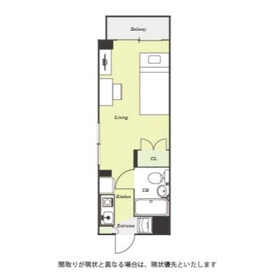 ユニオンマンスリー西国分寺４　103　1R・シングル☆【禁煙ルーム】安心のオートロック＆モニター付きインターフォン完備/デスク＆チェア付きでテレワークにも便利/コンビニ至近の物件間取り図