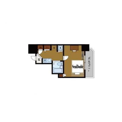 BraTTo池尻大橋（最上階・角部屋タイプ）【コスパ重視の方へ🔥】池尻大橋駅まで6分｜出張・研修・仮住まい歓迎｜家具家電付きの間取り図