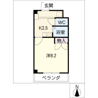 アルDEスリー栄生　205の間取り図