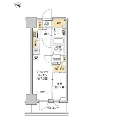【🎉初期費用オフ｜お得なキャンペーン】【禁煙🚭】マイナビSTAY西麻布メゾン　603の間取り図