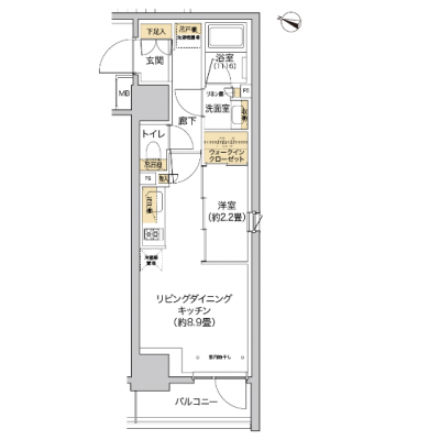 【🎉初期費用オフ｜お得なキャンペーン】【禁煙🚭】マイナビSTAY西麻布メゾン　901の間取り図
