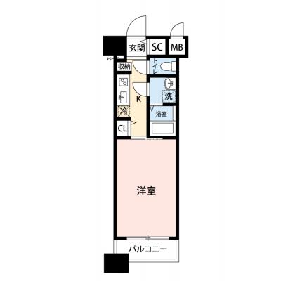 【🎉初期費用オフ｜お得なキャンペーン】【禁煙🚭/Wi-Fi無料🌐】マイナビSTAYアルモニー東銀座　1004の物件間取り図