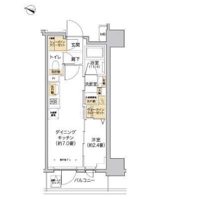 【🎉初期費用オフ｜お得なキャンペーン】【禁煙🚭】マイナビSTAY西麻布メゾン　602の間取り図