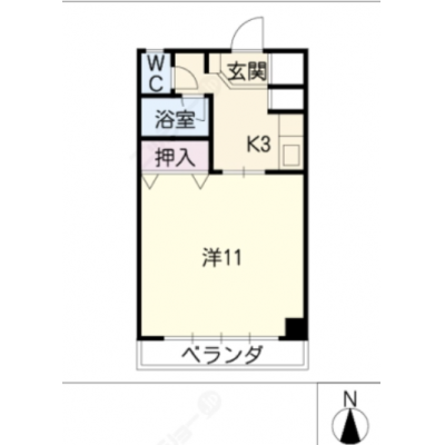 ✨ Wi-Fi無料 📶 ＪＲ岐阜駅より徒歩10分 🚙 駐車場アリ🚙  🔶マンスリーベースＪＰ🔶　【G038】の間取り図