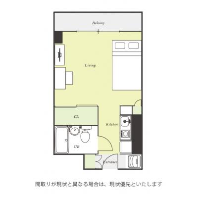 ユニオンマンスリー新小平１　315　1R・セミダブル☆◆インターネット固定回線（有線・Wi-Fi）無料の部屋◆【禁煙ルーム】勉強やテレワークにおすすめデスク＆チェアのあるお部屋の物件間取り図