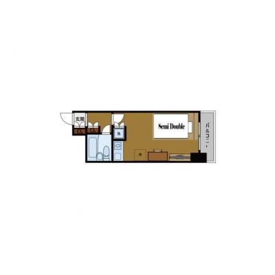 BraTTo方南町プラザ【即入居スタート🥰】家具家電付き｜防犯設備バッチリ👌｜方南町駅まで徒歩2分の人気1Kマンスリー♪の間取り図