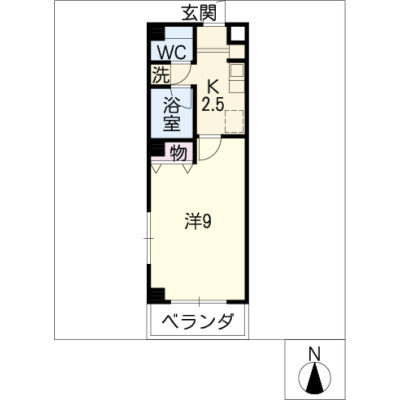アルDEスリー小牧　201の間取り図