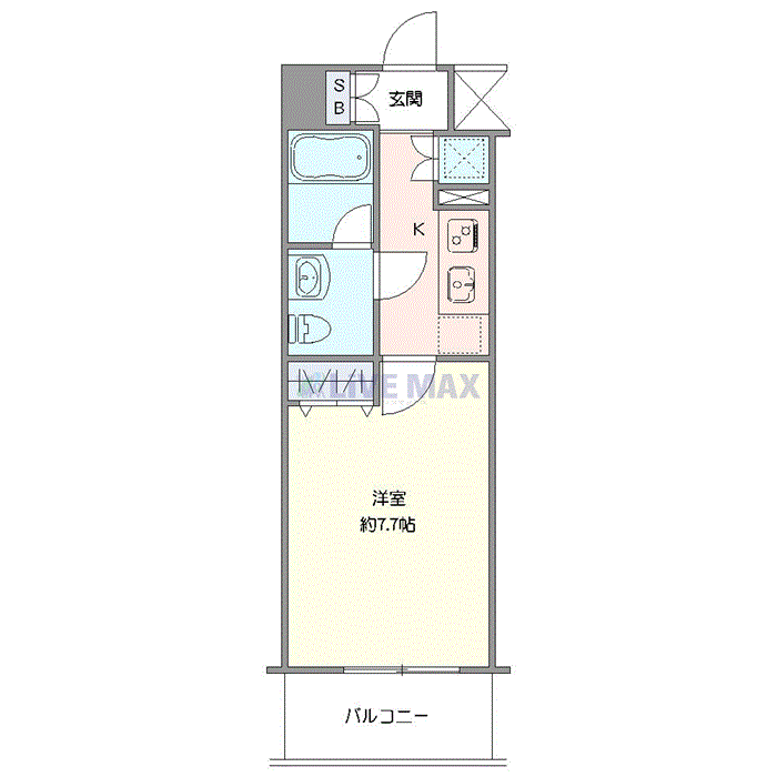 グッドステイ丸ノ内線東高円寺ステーションEAST■『禁煙ルーム・1K・25平米・追い焚き機能・独立洗面・浴室乾燥付』【ハイクラス】の間取り図