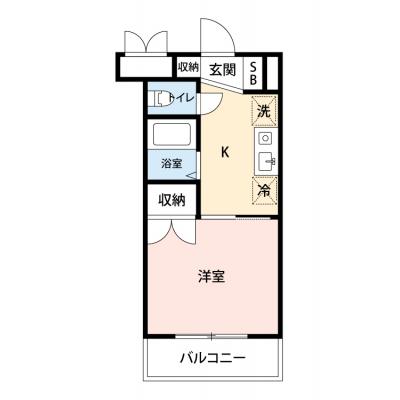 【🎉初期費用オフ｜お得なキャンペーン】【禁煙🚭/Wi-Fi無料🌐】マイナビSTAY成田　402の物件間取り図