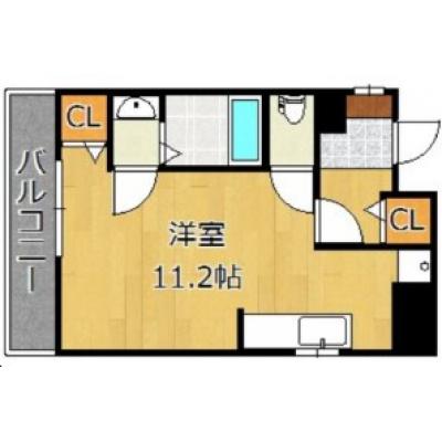 ★リノベ済み★バス/トイレ/洗面台別★wifi無料★グリーンマンスリー北九州14★の間取り図