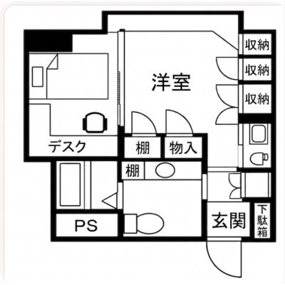 すますてマンスリー84【Wi-Fi無料】静岡市葵区本通の物件間取り図