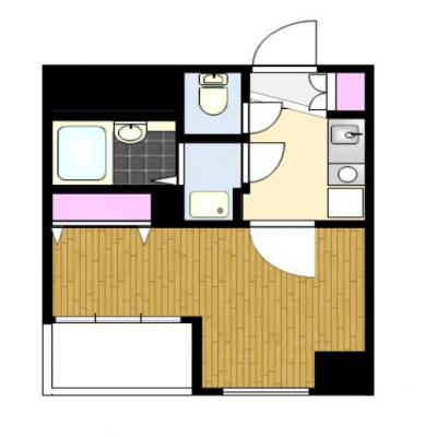★格安キャンペーン実施中　※詳細は窓口まで★　G-style.BB東京　日本橋　馬喰町駅前3B（禁煙）【嬉しいインターネット料金込み♪食器類や調理器具等の生活備品も日額料金に含んでいます♪】の間取り図