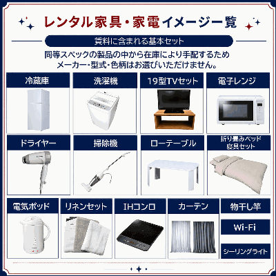 グリーンヒル末廣 101【管理NO：1-007814101-01010】 ★家具家電は申し込み後に搬入しますの物件間取り図