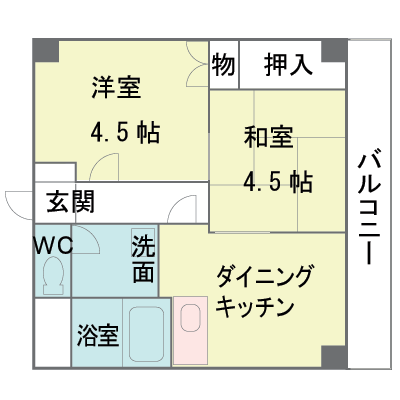 SK大宮マンション（2DK)【駅まで徒歩5分】の物件間取り図