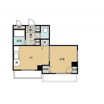 スマイズ淵野辺２３　２名入居可☆駅徒歩３分☆人気の風呂トイレ別☆角部屋で採光良い☆室内洗濯置場有☆の物件間取り図