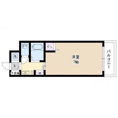 【ラグジュアリーライン】EC心斎橋EASTエリジオン ⑦【こだわりインテリア・機能面重視の家具家電／堺筋本町駅　徒歩4分】の物件間取り図