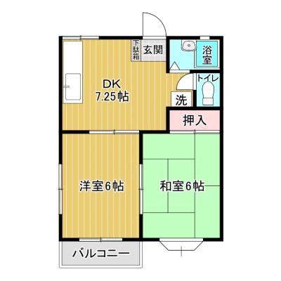 コスパだけじゃない“快適さ重視”マンスリータウン 七里A202【無料Wi-Fiあり📶】七里駅徒歩7分／の物件間取り図