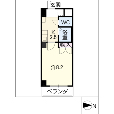 アルDEスリー桜山　803の物件間取り図