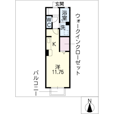アルDEスリー北区役所前　203の物件間取り図